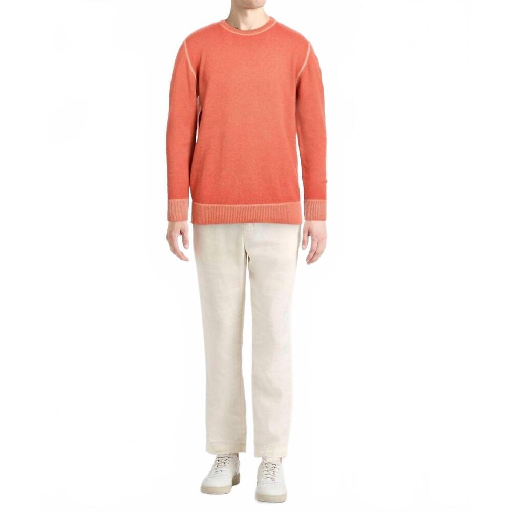 NEW CROSSLEY long sleeve cotton sweater in salmon